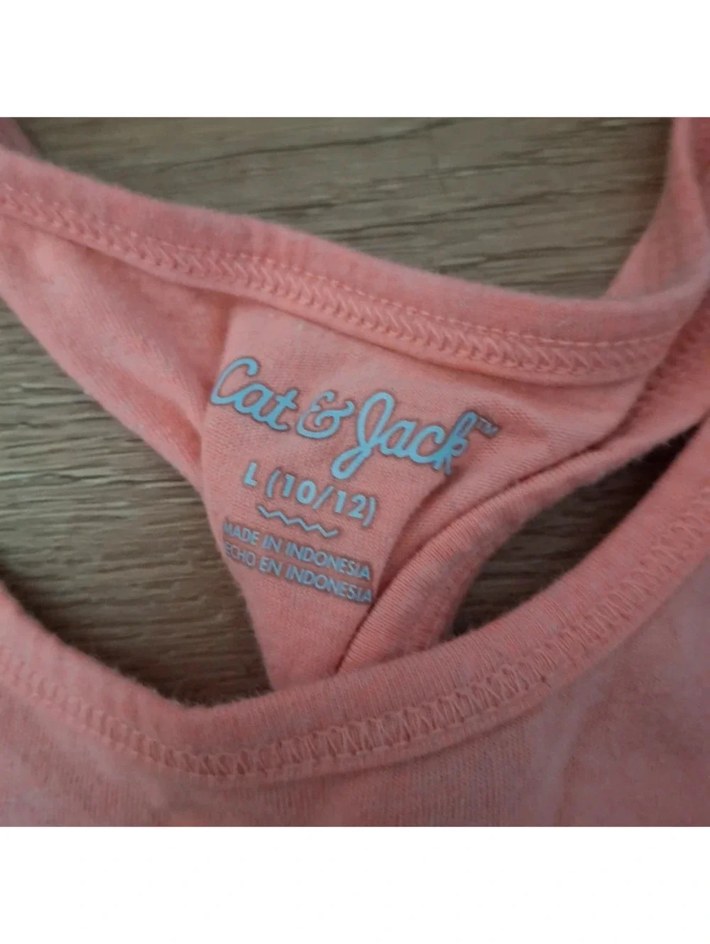 Summer! Cat & Jack Girls Size L 10/12 Peach Pink Flip Sequin Pineapple Tank Top